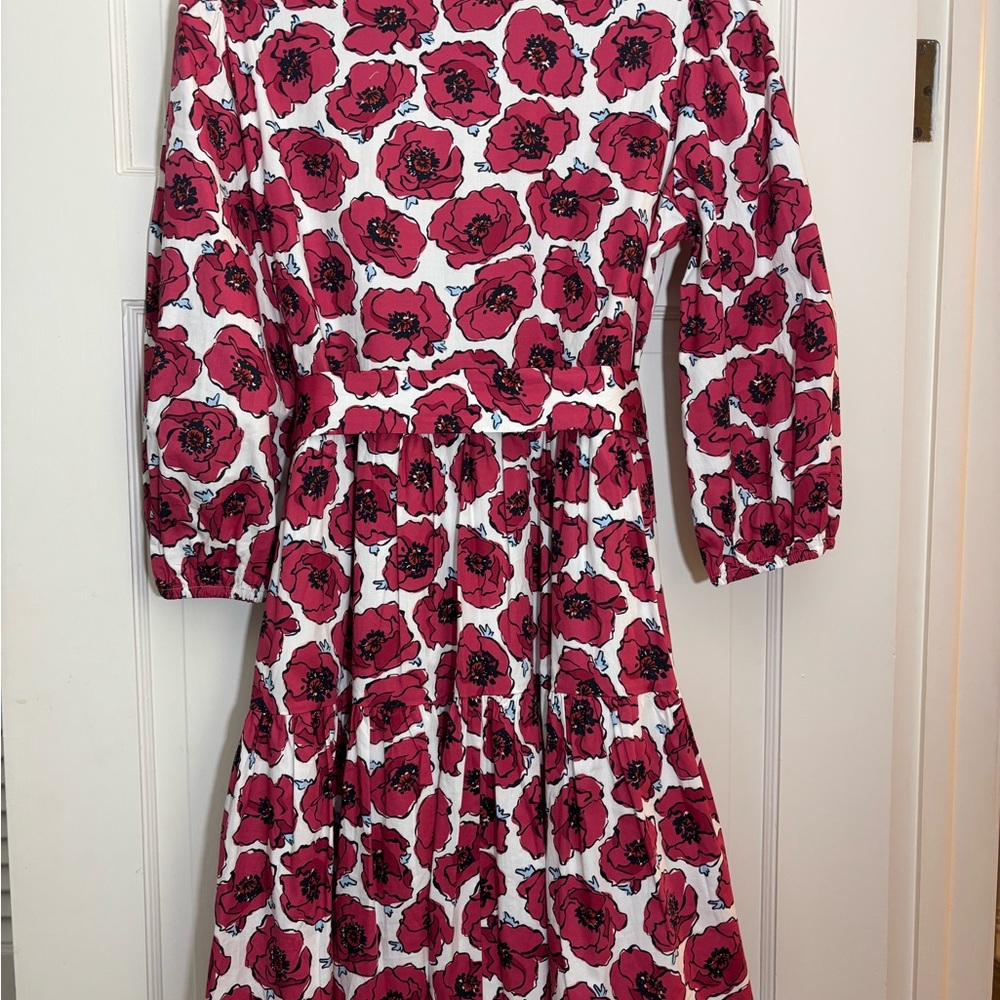 Kate Spade Red and White A-line Dress with Peter Pan Collar